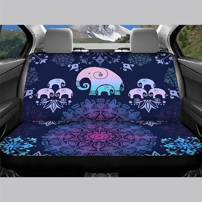 AFPANQZ Elephant Mandala Holiday Starfish Car Seat Cover Polyester Fabric Protector Accessories Soft Washable Decorations Cloth Backseats Rear Seat Cushion Protection