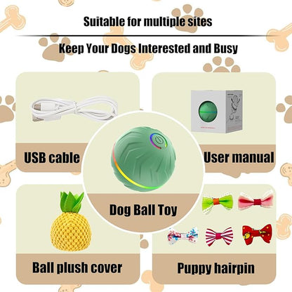 Valentines Day Gifts Interactive Dog Toys Dogs Ball,Moving Dog Toy with Touch Activated,Anti Boredom Dog Toys for Small Medium Dogs,Tough Motion Activated Automatic Vibrating Dog Ball