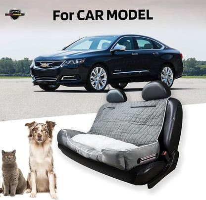 Seat Armour PetBed2GO Universal Gray, Large Pet Bed Cushion & Car Seat Cover, 52x20x7, 6lbs