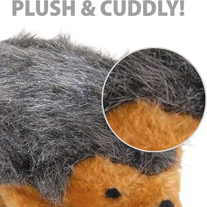 Jeffers Pet Plush Dog Toy with Squeaker, Hedgehog 6" - Cute, Soft Squeaker & Grunting Plush for Small to Medium Dogs, Interactive Play, Cuddle Toy, Perfect, Stocking Stuffer