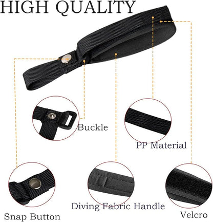 Hands Free Adjustable Wrist Strap,Suitable for Any Dog Leashes with Adopts Design,Soft and Comfortable Diving Fabric Wrist Strap for Retractable Dog Leash (Classic Black)