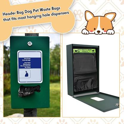 Ireer 1000 Pcs Dog Bags Bulk, Dog Pet Waste Bags Bulk, Leakproof Easy Single Pull Bag for Poop Station Fit Hang Hole Dispenser Pet Waste Bag for Home Outdoor