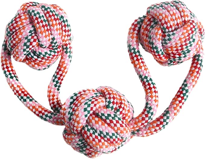 Dog Rope Toy – Interactive Chewing & Tug Toy | Puppy Teething Rope for Teeth Cleaning, Boredom Relief, Play, Training, Indoor, Home, Travel, Outdoor, Exercise, Fun & Pet Enrichment