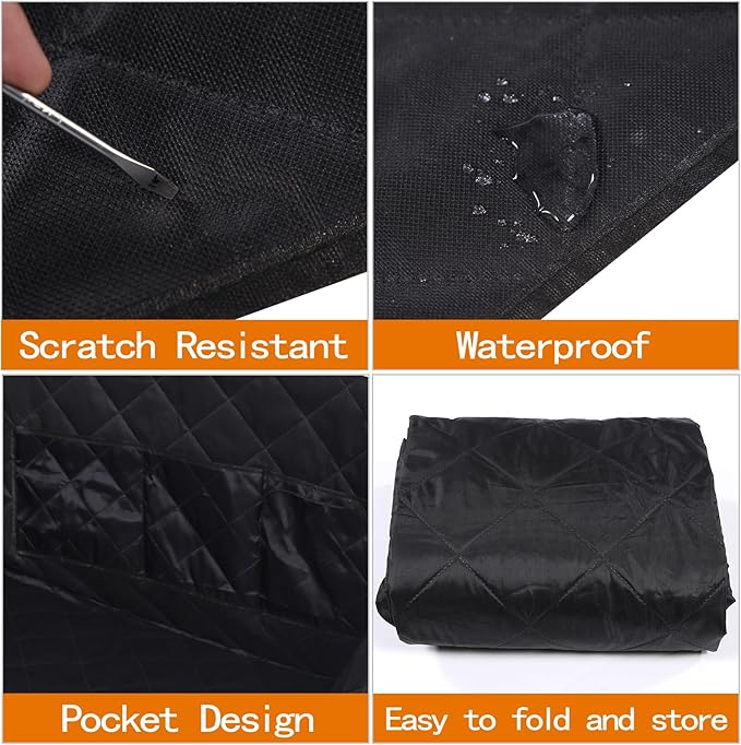 Aunginsy SUV Cargo Liner for Dogs Compatible with Toyota FJ Cruiser 2007-2021, Rear Trunk Mat Travel Nonslip Pet Cargo Boot Liner with Bumper Flap Protector Waterproof Floor Mat for Cats Accessories