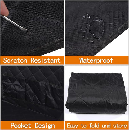 Aunginsy SUV Cargo Liner for Dogs Compatible with Toyota FJ Cruiser 2007-2021, Rear Trunk Mat Travel Nonslip Pet Cargo Boot Liner with Bumper Flap Protector Waterproof Floor Mat for Cats Accessories