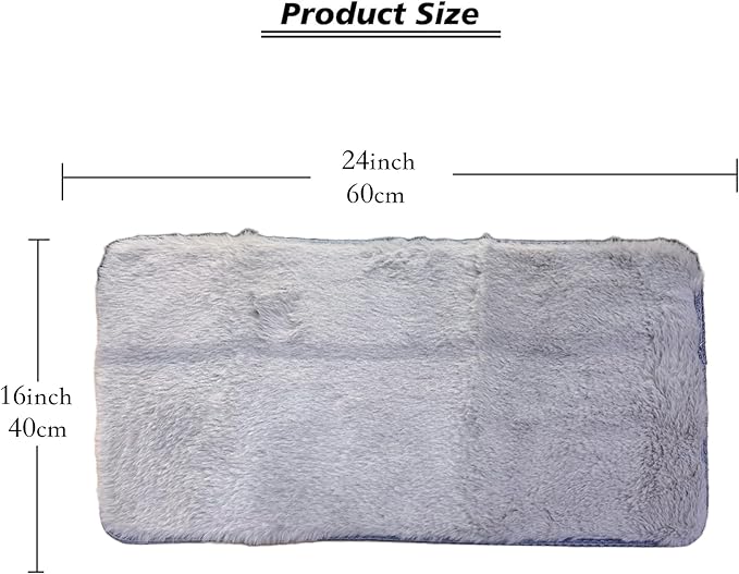 Soft Cat Dog Window Sill Pad Perch, Fluffy Windowsill Dog Mat Pillow Seat Bed, Cat Pet Cushion for Window Sill Mat(Gray, 16"x24")