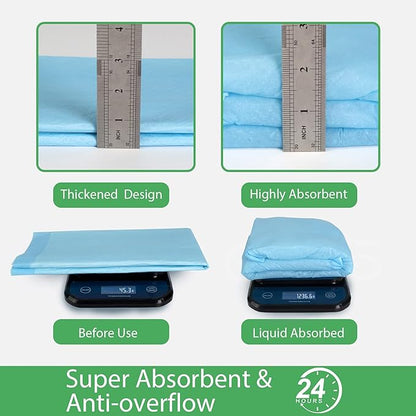 Pet Training and Puppy Pads 24"x24" (75 Count), Super Absorbent Pee Pads for Dogs, Leak-Proof Dog Potty Training Pads for Puppies, Cats, Rabbits, Disposable Pet Pads for Housetraining
