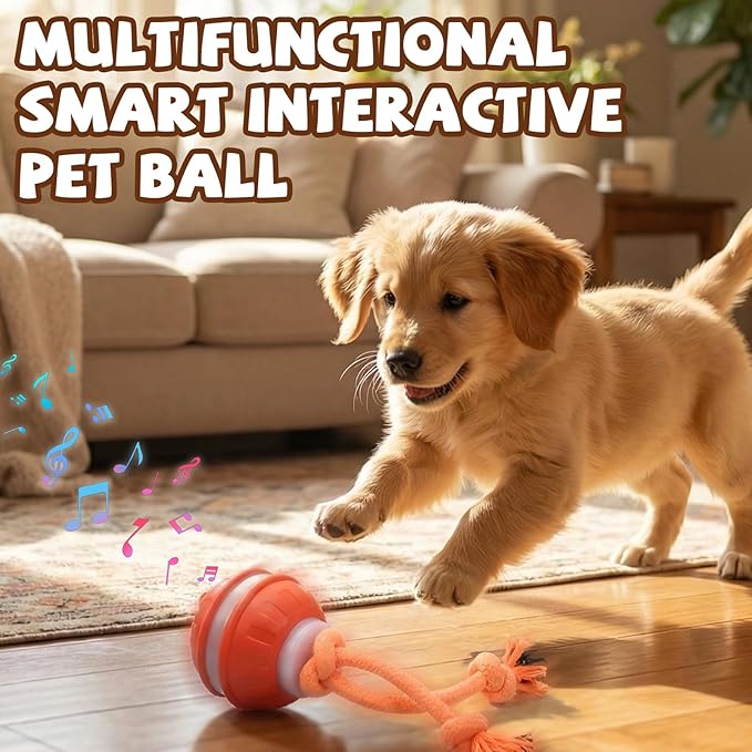 Interactive Dog Toys,Dog Ball,Automatic Rolling Moving for Interactive Dog Toys,Upgraded 360° Smart Automatic Rolling,Toy Wicked Ball for Boredom & Training for Puppy Small Dogs (Blue)