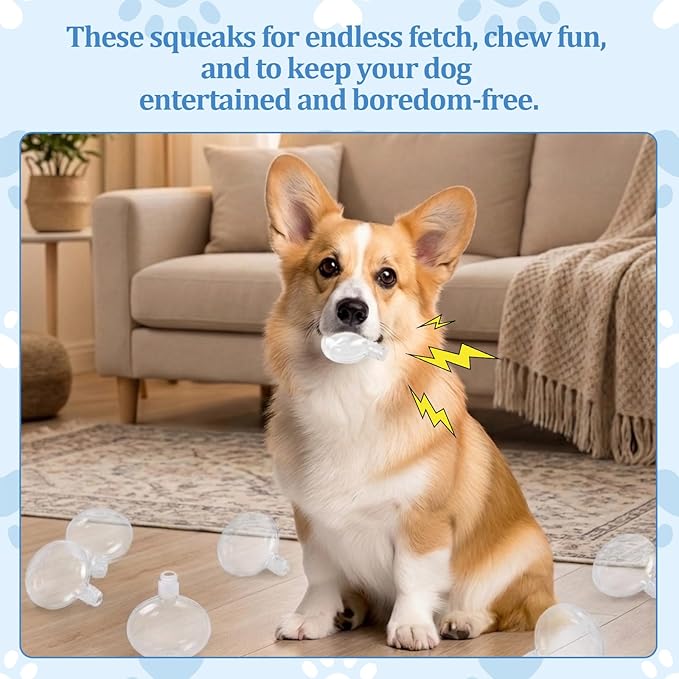 Squeakers for Dog Toys,30 PCS Replacement Squeakers for Dog Toys, Noise Maker Insert Replacement for Pet Supply Cat Toys(1.38in)