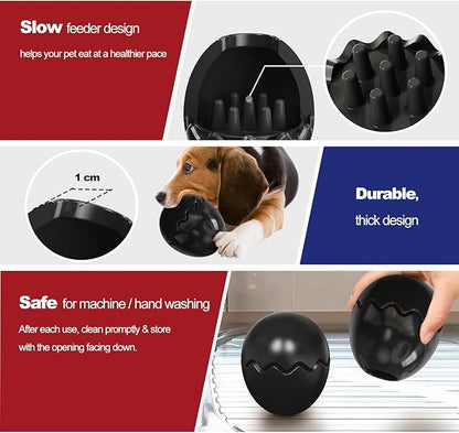 GOLDROC Interactive Treat Dispensing Dog Toy with Cooling Feature – Durable Chew Toy for Aggressive Chewers, Fun Fetch, Dishwasher Safe (Black)