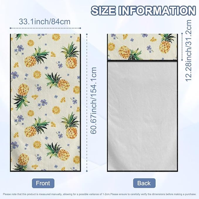 SEANATIVE Pineapple Seat Cover Towel, Sweat Carseat Protector, Car Towel Cushion Cover Perfect for Car Truck SUV Seat, Great for Surfing Yoga Gym Workout