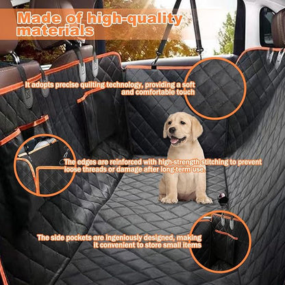 Full Coverage Car Seat Cover for Dogs, Waterproof Back Seat Protector, Car Seat Cover for Back Seat Medium Large Dogs, with Extended Pet Hammock