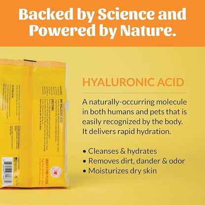 SKOUT'S HONOR HydroClear Grooming Wipes w/Hyaluronic Acid - for Your Dogs and Cats - Great for Hydration of Your Pets Skin and Fur - Honeysuckle Fragrance - 100ct