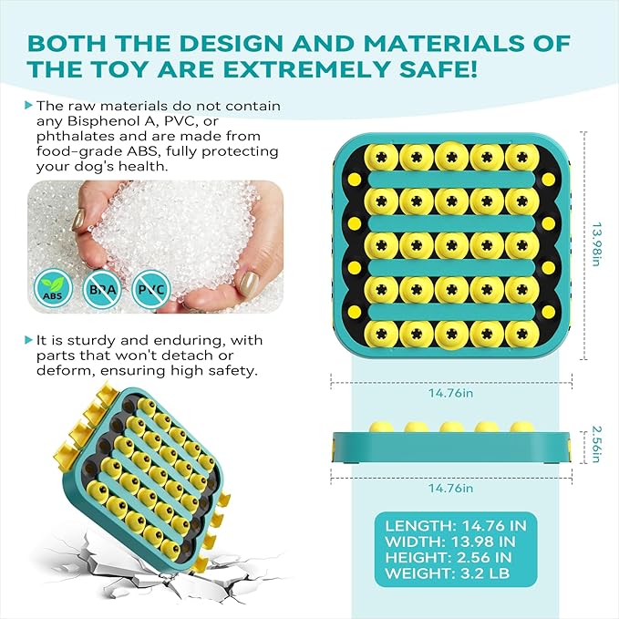 KADTC 4 Levels of Step-by-Step Challenge - U.S. Brand & Design - Extra-Large Size Easy to Advanced Dog Puzzle Toy for Small/Medium/Large Smart Dogs Hard Puzzles Difficult Mental Stimulation Toys