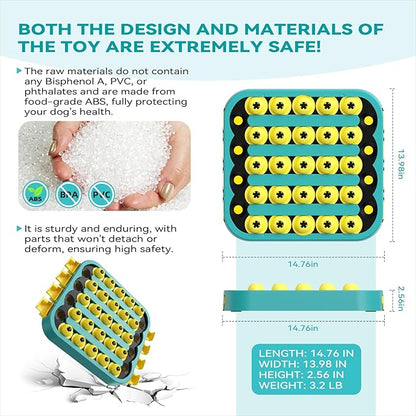 KADTC 4 Levels of Step-by-Step Challenge - U.S. Brand & Design - Extra-Large Size Easy to Advanced Dog Puzzle Toy for Small/Medium/Large Smart Dogs Hard Puzzles Difficult Mental Stimulation Toys