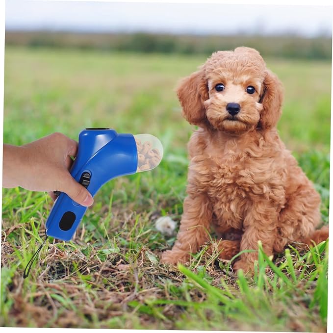 Kisangel Dog Snack Catapult Launcher for Interactive Pet Training Treat Dispenser for Dogs and Cats Blue