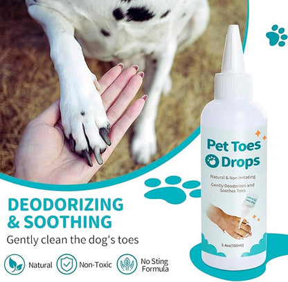 Dog Paw Cleaning Solution,3.4 FL Oz Pet Paw Cleaner,Dog Paw Cleaner, Pleasant Smell Dog Foot Cleaner, Deep Clean Paw Cleaner for Dogs and Cats,No Rinse Dog Paw Washer