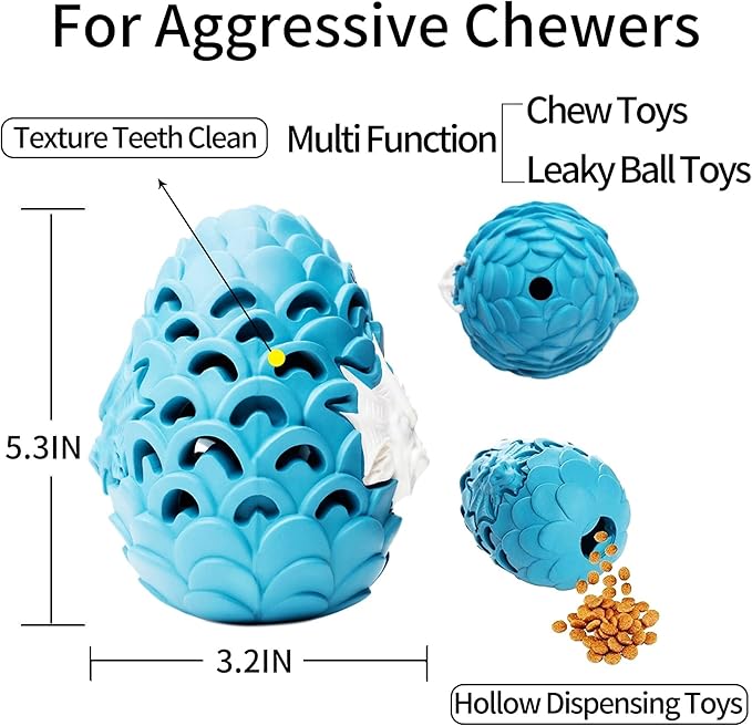 Premuium Chew Toys for for Aggressive Chewers, Indestructible Durable Toys for Large Medium Dogs Interactive Boredom Treat Dispensing Toys Teeth Clean