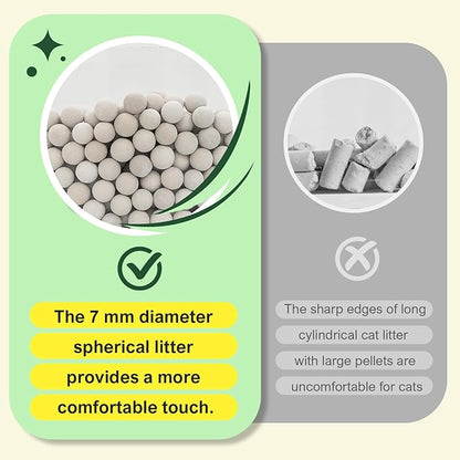 Enhanced Cat Litter Pellets 9 lbs, Long-Lasting Odor Control, Generic Litter Pellets Refills Exclusively for Dual-Layer Litter Box Systems, Zeolite, Non-climping, Not Low-Tracking