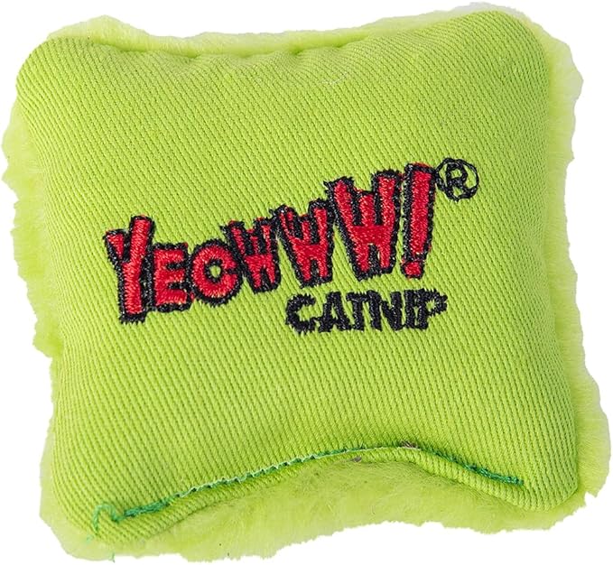 Yeowww Pillow Refills Catnip Toy, Green