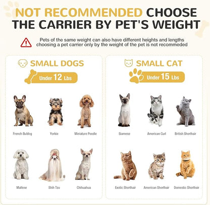 Lekereise Top-Expandable Pet Carrier 18x13x9.5 Inch Southwest Frontier Airline Approved Soft Sided Underseat to 15lbs Travel Carriers for Small Cats Dogs with Locking Safety Zippers Anti-Scratch Mesh