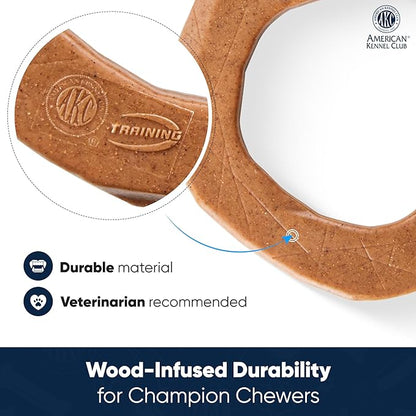 American Kennel Club Training Dog Chew Toy, Ring Dog Toy, Durable Dog Toy for Moderate Chewers, Peanut Butter Scented for Long-Lasting Engagement, Supports Dental Health