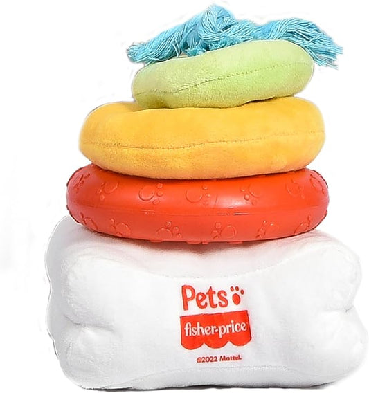 Fisher-Price for Pets Attack-A-Stack Chase & Toss Toy | Ring Stack Toy, Multifunctional Toys, Developmental Toys for Dogs and Puppies | Mental Stimulation Toys for Dogs