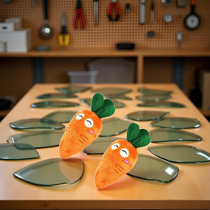 2Pcs Orange Soft Puppy Pet Supplies Cute Carrot Plush Chew Squeaker Sound Squeaky Toys for Dog Cat Birthday Xmas Pet Squeak Toy Gifts