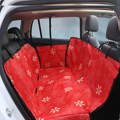 Dog Car Seat Cover - Heavy Duty Dog Hammock with Side Flaps - Waterproof/Scratch Proof/Nonslip Padded Pet Seat Cover - Universal fits All Cars