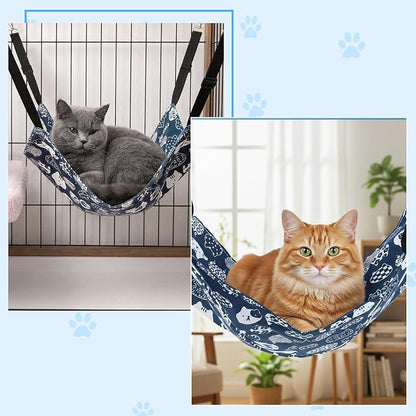 Cat Hammock for Cage, Adjustable Pet Hammock Soft Hanging Cat Bed for Cats, Puppy, Ferrets, and Small Animals
