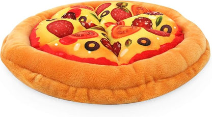 Bow Wow - Pizza Dog Toy | Large Squeaky Plush Dog Toy with Light Filling | Soft Stuffed Puppy Toy for Small & Medium Dogs | Fun Teasing Toy for Indoor Play | Boredom Relief & Interactive Fun