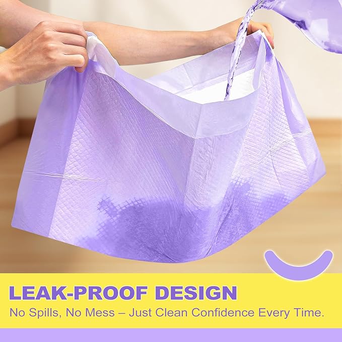 MIZOK Puppy Pads 28x34in Lavender Scented, Dog Pee Pads Extra Large Odor Eliminating Ultra Absorbent Up to 8 Cups, 6 Layers Leak-Proof & Quick-Dry Purple (40 Counts)