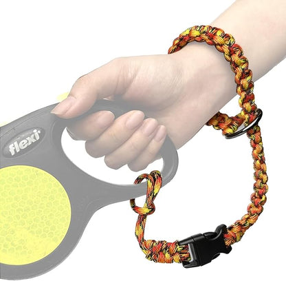 Hands Free Adjustable Wrist Strap for Dog Leash,Security Strap for Retractable Dog Leashes,Orange