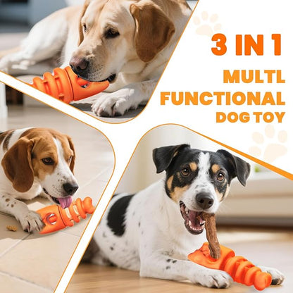 BAEJMJK Bully Stick Holder for Dogs Durable Chew Toys for Aggressive Chewers Dog Treat Toy to Keep Them Busy Safety Dog Chew Holder for Medium Large Dogs-Helps Reduce Choking Risk(Orange)
