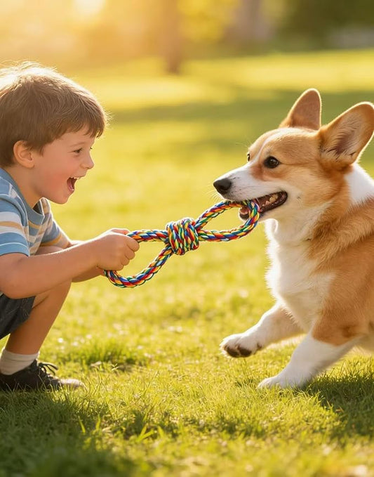 Pet Rope Toys (Small Rainbow Color 5PCS)