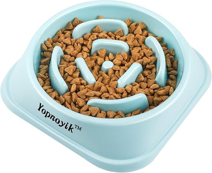 Slow Feeder Dog Bowls for Healthy Eating, Non-Slip and Anti-Choking Design, Reduces Bloating & Overeating for Large Dogs, Easy to Clean