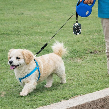 Petmolico Dog Poop Bag Holder Leash Attachment, Dog Waste Bag Dispenser Zippered Pouch, Fits Any Dog Leash, Includes Free Roll of Dog Bags, Poop Bag Dispenser - 2 Packs, Mixed Cyan&Flower