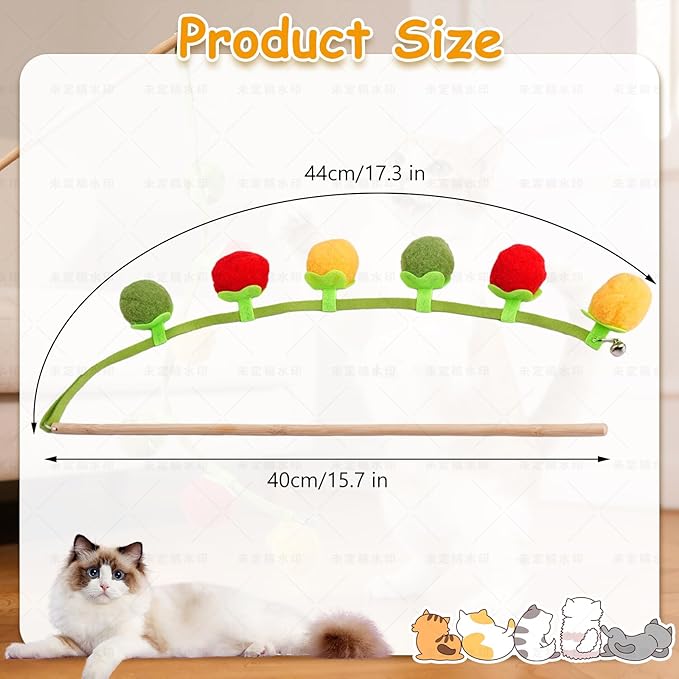 Durable Cat Toys with Catnip, Self-Play Hanging Kicker Toy for Indoor Cats, Interactive Window/Door Mount Design with Bell & Spring for Kittens and Adult Cats (Red&Green)