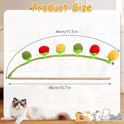 Durable Cat Toys with Catnip, Self-Play Hanging Kicker Toy for Indoor Cats, Interactive Window/Door Mount Design with Bell & Spring for Kittens and Adult Cats (Red&Green)