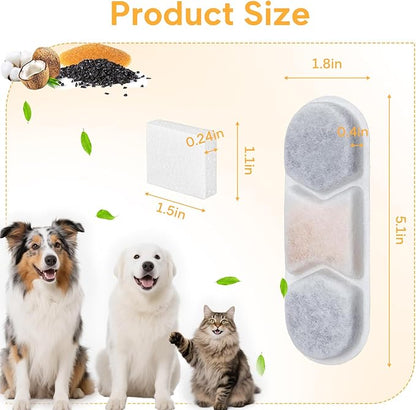 Wireless Dog Water Fountain (8 Filters for pet Fountain)