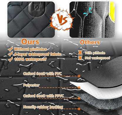 axGear Dog Car Seat Cover for Back Seat Cat Mat Waterproof Scratchproof