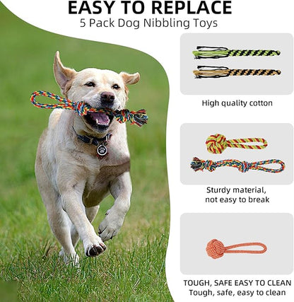 Flirt Pole for Dogs, Extendable Dog Flirt Pole with Detachable Interactive Toys Dog Teaser Wand with Lure Rope Toy for Outdoor Exercise & Training Interactive Toys for Large Medium Small Dogs
