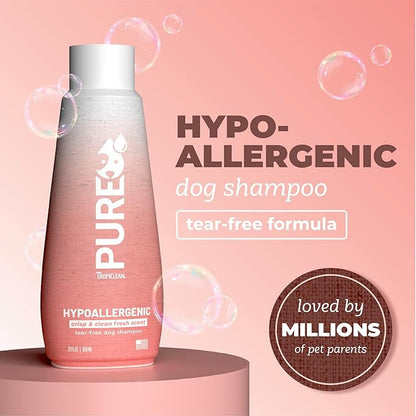 TropiClean Pure Puppy Shampoo, Hypoallergenic Dog Shampoo for Allergies & Sensitive Skin, Made in USA, Safe for Cats & Kittens, 22 oz.