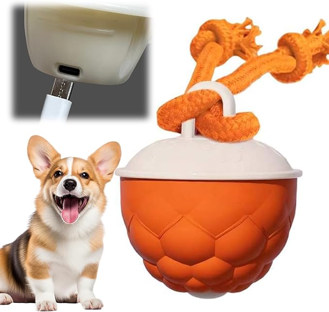 Interactive Dog Toys, Dog Ball Laun-Cher - 2026 Upgraded Motion Activated Automatic Rolling Ball Toys for Small/Medium/Large Dogs Balls for Boredom to Keep Them Busy with Dog Toy Balls (Orange)