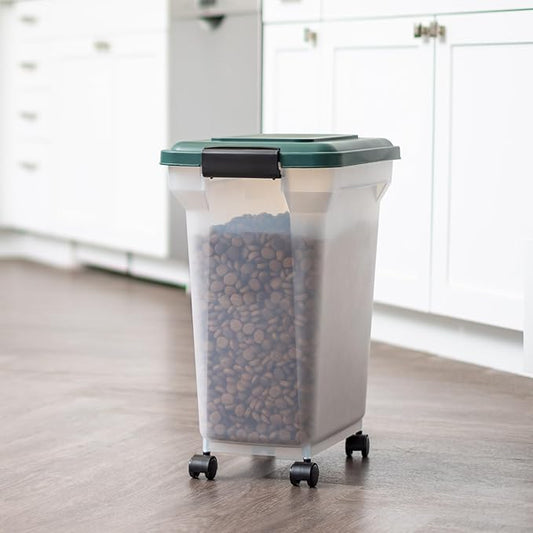 IRIS USA, Inc. Remington Airtight Pet Food Storage Container, 22-Pounds, Hunter Green