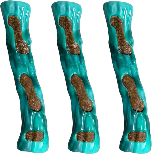 Dog Bones Chew Toys for Aggressive Chewers, 3 Pack Real Chicken Flavor,Indestructible Dog Teething Chew Toys for Large/Medium/Small Breed,Tough Toy with Durable Nylon