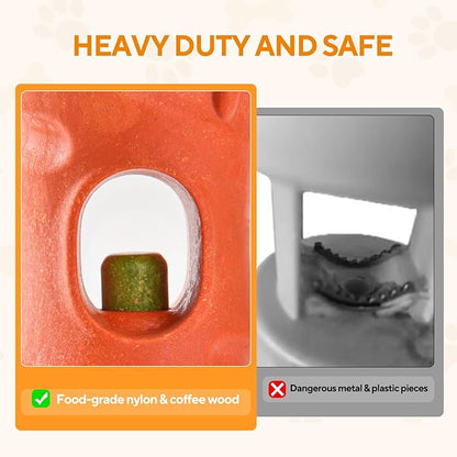 Cute Carrot Bully Stick Holder, Heavy Duty Dog Chew Holder for Large Breeds, Safety Device to Prevent Choking