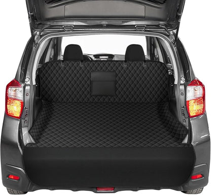 NECKORY SUV Cargo Liner for Dogs - Waterproof Dog Car Seat Cover Mat for SUVs, Sedans, Vans & Trunks with Non-Slip Bumper Flap Protector, Scratchproof Large Size Universal Fit, Black