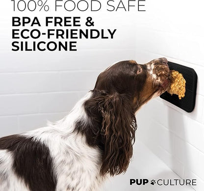Pup Culture Dog Lick Mat for Dogs (2 Pack), Feeding Pad for Anxious Pets Plus 4 Different Puzzles for Mental Stimulation for Dogs - Supports Mental, Dental, and Digestive Health - Heavy Duty