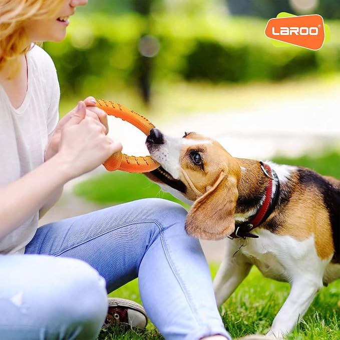 LaRoo Dog Flying Ring Toys, Floating Flying Dog Disc Toys, Summer Pet Training Outdoor Durable Chew Toys for Medium and Small Dogs